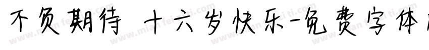 不负期待 十六岁快乐字体转换